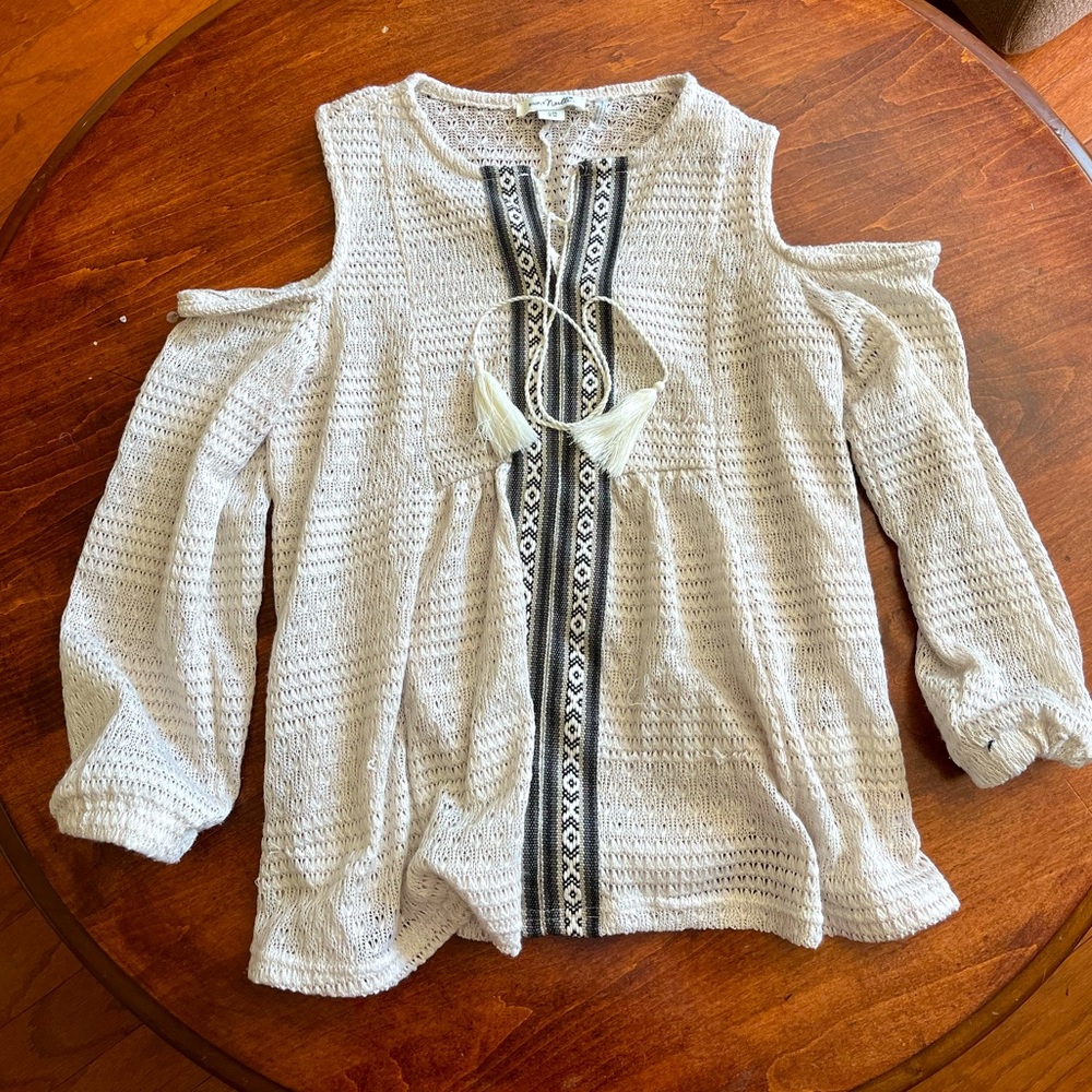 White off shoulder shirt